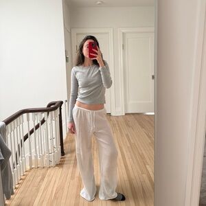 Dynamite 100% cotton white pull on pant lightweight